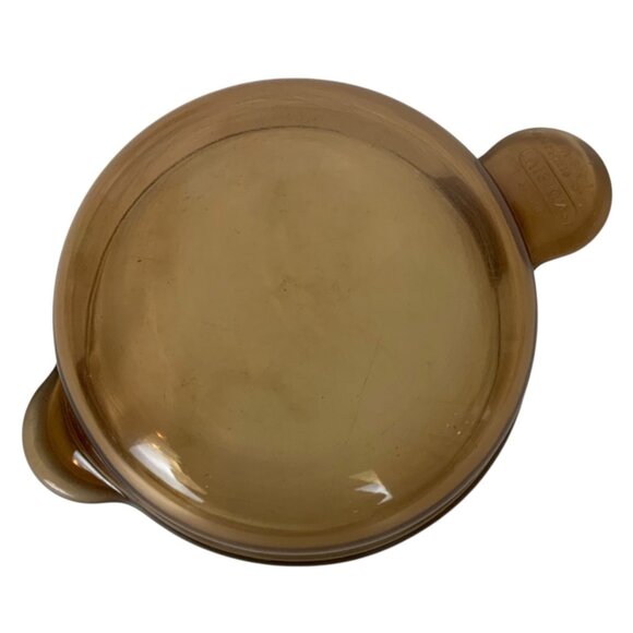 Corning Visions Grab-it Bowl 240-B Amber Glass Cookware Dish With Handles - Picture 7 of 8